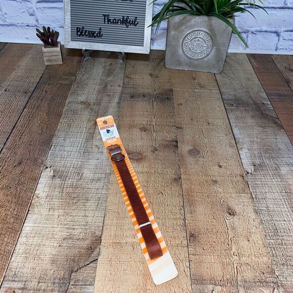 AMERICAN LEATHER Dog Collar Size 18” MADE in the USA. - Picture 1 of 6